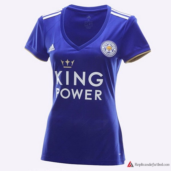 Camiseta Leicester City Primera equipación Mujer 2018-2019 Azul